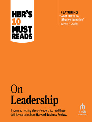 cover image of HBR's 10 Must Reads on Leadership